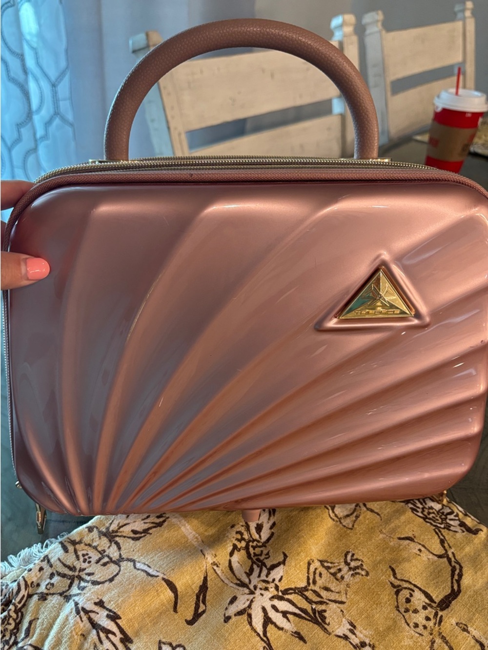 Triforce Sienna Hard Shell Makeup & Travel Case – Metallic Pink